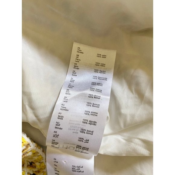 MAJE Rill Yellow Tweed Dress Women’s 2 - Picture 12 of 12